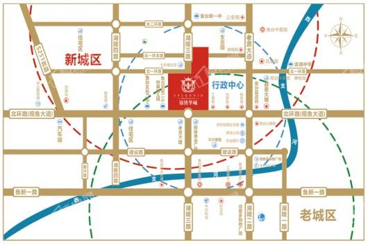 锦绣华城·繁华里项目区位图