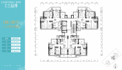 伟业兰廷湾2栋1单元平面图
