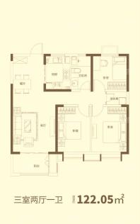 三室两厅一卫 122.05㎡