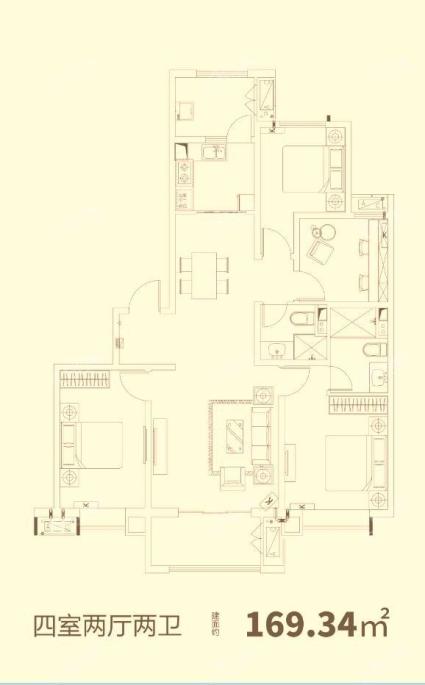 四室两厅两卫 169.34㎡