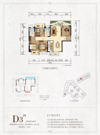 融创融公馆12#楼D3”户型