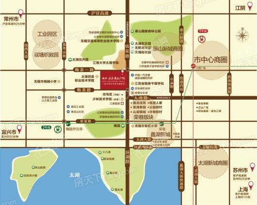 梅园欢乐商业广场交通图