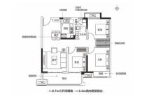 巩义新城西岸公园高层A户型 3室2厅1卫1厨