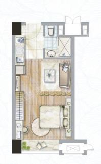 泉乐坊公寓户型图菁樾A 1室1厅1卫1厨