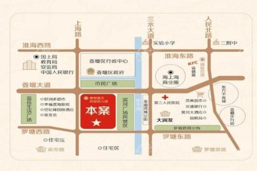 姜堰锦绣姜城交通图