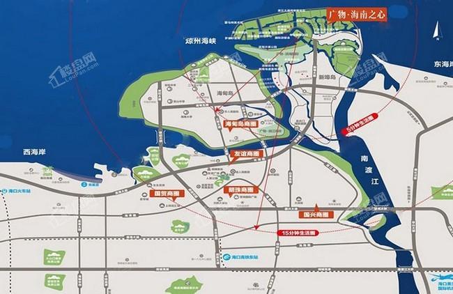 广物海南之心交通图