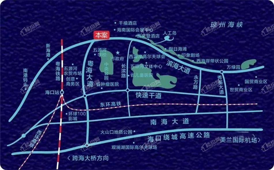 翠屏·海口凤凰水城交通图