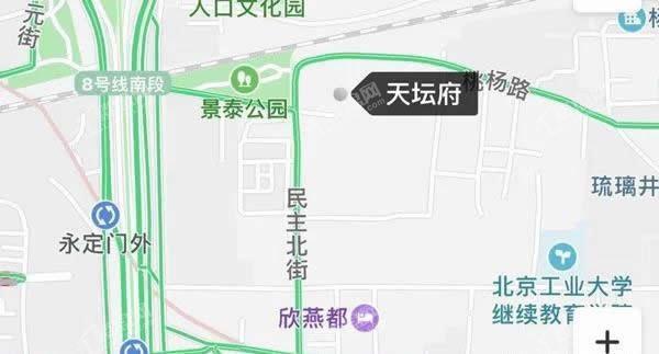 北京城建天坛府位置图