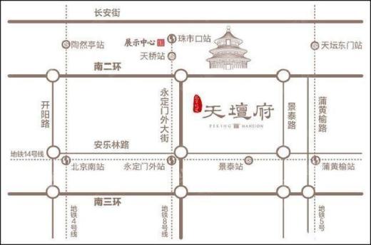 北京城建天坛府位置图