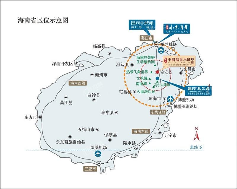 昌茂中润温泉水城交通图