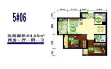 5号楼 06户型 2房1厅1厨1卫 64.95㎡