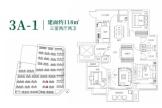 碧源郑北瑞园3A-1户型 3室2厅2卫1厨