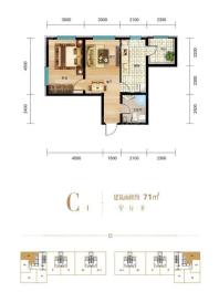 C4-1室1厅1卫-71.0㎡