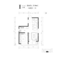 一室两厅一卫 约57.88㎡