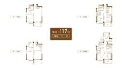 滨海首府117㎡复式户型 4室3厅3卫1厨