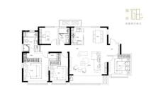 正荣紫阙标准层168平米户型 4室2厅2卫1厨
