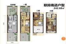 鑫隆苑联排南进242.68平米户型 2室3厅3卫1厨