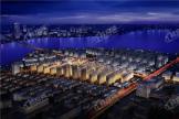 和泓·葛沽湾·首府项目夜景鸟瞰图