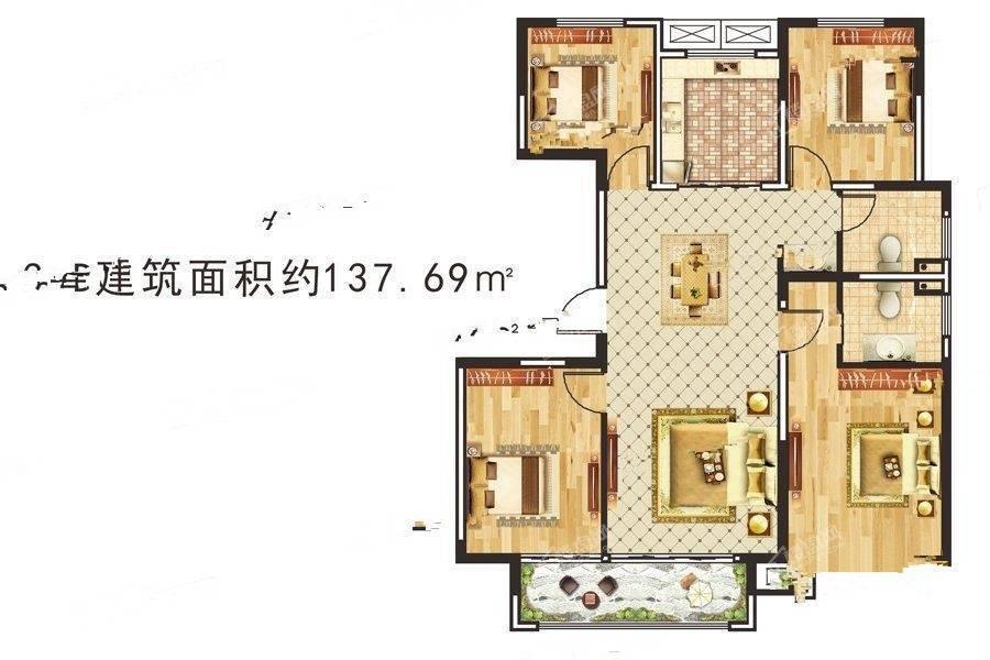 4室2厅2卫138平