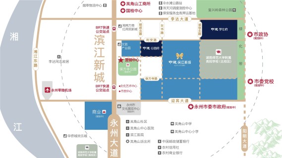 中建·滨江新城位置图
