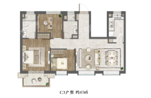 保利首创颂C3 3室2厅2卫1厨