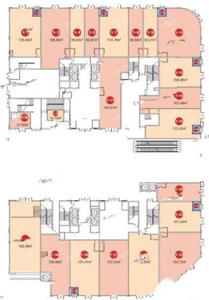 云峰国际商铺户型平面图