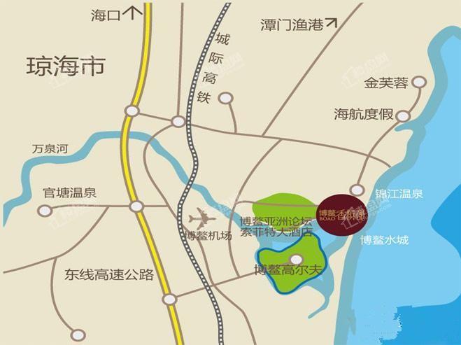 博鳌香槟郡交通图