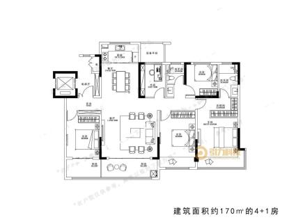 绿的也今东南170平米户型