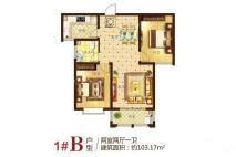 1#B户型2室2厅1卫103平