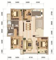 4室2厅2卫约140平米