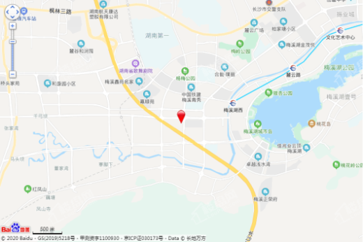 中国铁建湘语梅溪交通图
