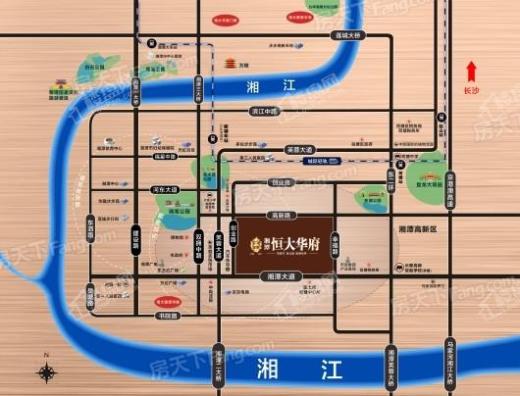 湘潭恒大华府交通图