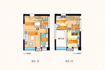 中国海南海花岛GW18loft公寓72㎡ 2室2厅2卫1厨
