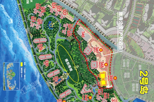 中国海南海花岛2号岛瞰海公寓规划图
