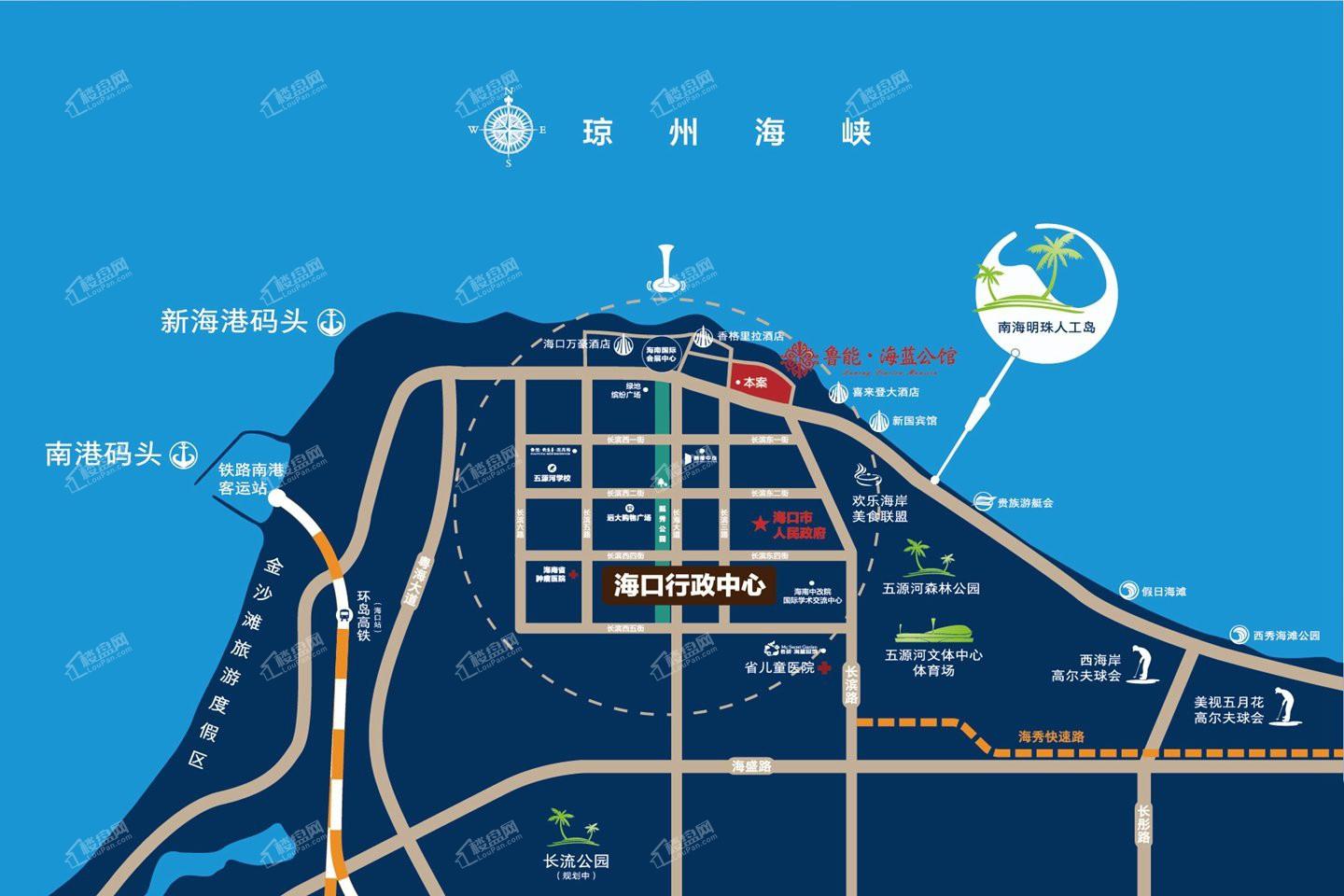 鲁能海蓝公馆交通图