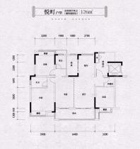 和顺新视界北苑悦町126㎡户型四室两厅两卫