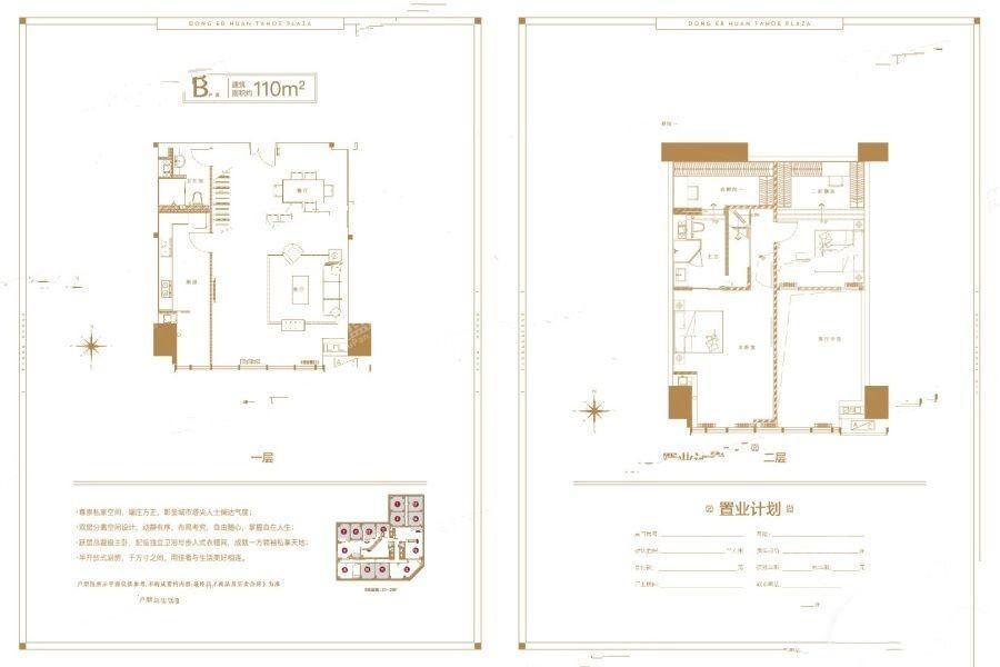 B户型2室2厅2卫110平