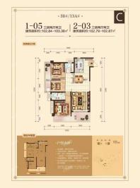 吉祥凤景湾II期13A#楼102平户型