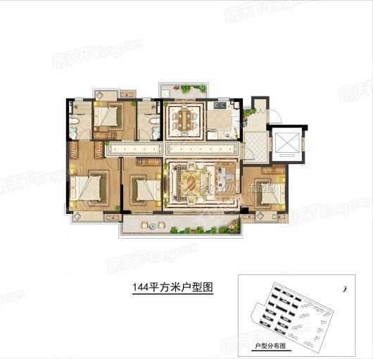 奥园鼎新·海樾岚庭144㎡ 4室2厅2卫1厨