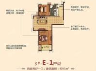 E1户型2室2厅1卫95平