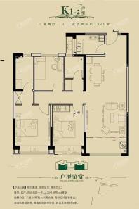 K1-2  3室2厅2卫120平