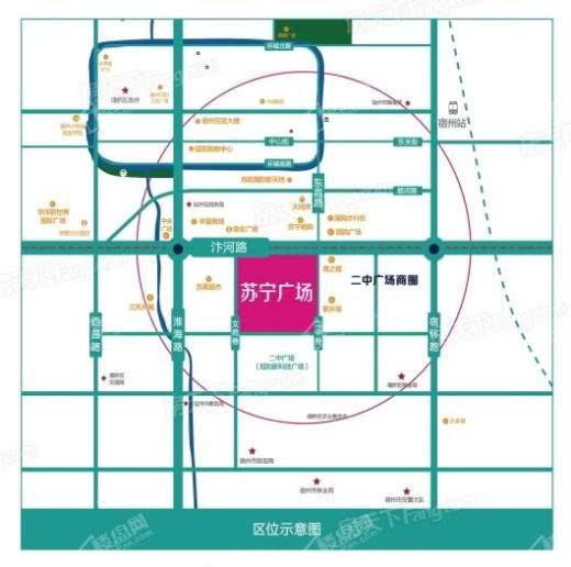 宿州苏宁广场交通图