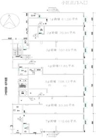 2#楼商铺一层平面图