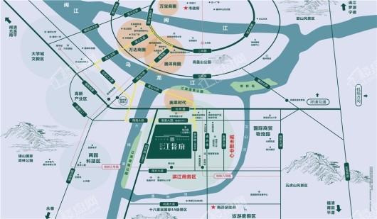 中铁城江督府二期江上交通图