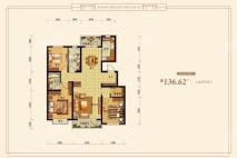 新世界·朗怡居B2组团17号楼D-d2户型图 3室2厅2卫1厨