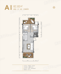 关山樾A 2室1厅1卫1厨