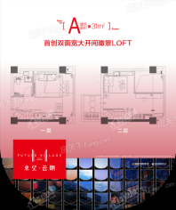 东望·云朗A户型 1室1厅1卫1厨