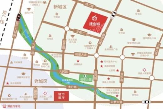 淇县建业城交通图