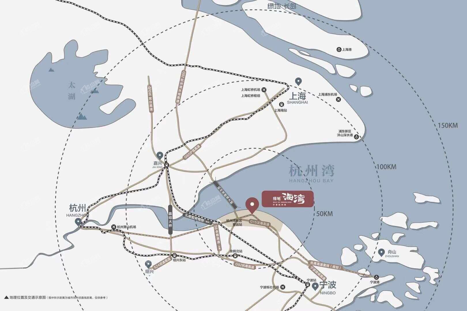 杭州湾绿地海湾位置图