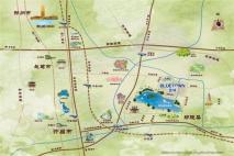 蓝城·湖境春风区位交通图